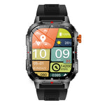 LinkMejor V35 2.01-inch HD Screen LED Flashlight 1100mAh Massive Battery Compass Voice Assistant bluetooth Call Heart Rate Blood Oxygen Monitor Sleep Monitoring Multi-sport Modes IP68 Waterproof Smart Watch