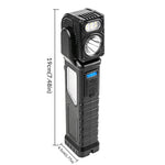 LinkMejor G908 1200mAh LED Work Light 180° Rotating Head Magnetic Base USB C Rechargeable Power Bank 300-400LM Waterproof IPX4 Flashlight