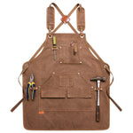Multi-Pocket Design Canvas Apron for Hairstylists Bakers Coffee Shops Gardeners Woodworkers Restaurant Enduring