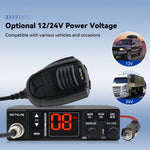 LinkMejor MB63A CB Car Radio 12/24V Power AMFM 40 Channels Emergency 9/19 Long Range Professional Communicator Compact Mobile Radio Station