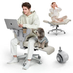 LinkMejor FREEDOM-X PRO Fabric Waterproof Multi-Posture Cross-Legged Chair with Armrest Transparent Skate Wheels