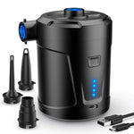 5200mAh Electric Air Pump Portable Air Pump with Fast Inflating/Deflating Rechargeable Electric Pump with 3 Nozzles for Kids Paddling Pool Swimming Pool Airbed Inflatable Boat