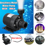800L/H 12V DC 5M Submersible Hot Water Circulation Pump Solar Brushless Motor