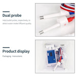 Dual Probe DM-1 Water Quality Tester 0-9990PPM LCD Display TDS Meter Compact Design Accurate Measurement for Fish Tank Tap Water Filtration Systems