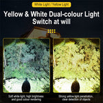 LinkMejor 500M Distance Smart Sensor LED Headlamp Spotlight/Floodlight Zoom, Yellow/White Light Adjusted, Type-C Rechargeable, Fishing Camping Running Working Headlight Long Shot Head Flashlight