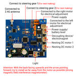 LinkMejor Brushless Nesting Boat Remote Controller RXG4P TXG3 High Speed Bidirectional Communication Gyroscope Compass Interface Control Model 12V 24V