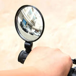 8cm Rear 360 Degree Rotation Adjustable Bike Mirrors Universal Handlebar Mount Bike Cycling Reflector Safety View Mirror