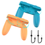 LinkMejor LinkMejor-NS2276 Switch2 Detachable 2-in-1 Joy-Con Grip Ergonomic Dual Hand Mode Tool-Free SL/SR Access Wrist Strap Portable Gaming Controller Grip Game Accessory