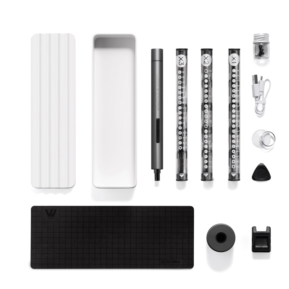 Xiaomi Wowstick 1F+ 64 in 1 Electric Screwdriver High Precision USB Charging LED Light 56 Alloy Steel Batch Heads Ideal for DIY and Home Repair