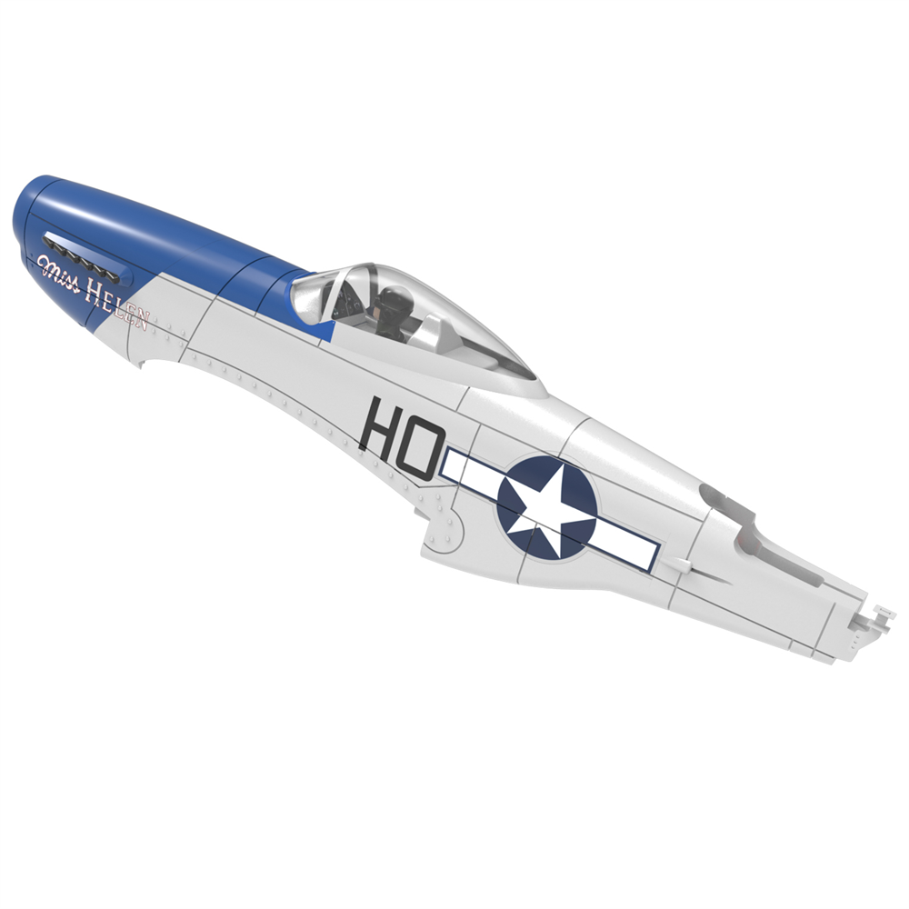 LinkMejor P-51D Miss Helen 500mm RC Airplane Replacement Spare Part Fuselage Body With Motor
