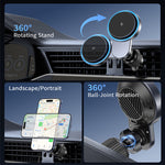 T818 25W Magsafes Wireless Car Charger with Fan+63W Car Charger Adapter Car Air Vent Mount Holder Fast Wireless Charging Stand for Smart Phone for iPhone 17 17Pro 16 Pro Max 15 14