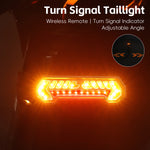 WEST BIKING Bicycle Projection Turn Signal Taillight Wireless Remote Waterproof Type-C Charging Warning Bike Rear Light for Night Riding Safety