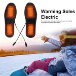 LinkMejor USB Rechargeable Heated Insoles Waterproof Winter Warm Shoe Insoles for Motorcycle Cycling Skiing Hiking Supplies