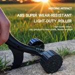 Roller Type Weed Puller Tool Manual Weeding Head Easy Root Removal Iron ABS Gardening Black Handle Not Included Extension Rod Compatible Soil Tool