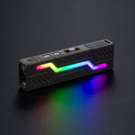 Lumintop MoonBox-3.0 Titanium Flashlight 1200 Lumen+UV Flashlight Smart LED Screen Mini RGB Atmosphere Light Rechargeable LED Torch Portable Waterproof for Camping Hiking