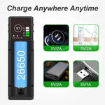 [USA Direct] K1 Single Slot with USB Port Universal Li-ion Battery Charger Intellegent Charger for Flashlight RC Toys Home Tools Battery Charger For Li-ion 18650 21700 26650 AA AAA Batteries Cell