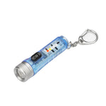 LinkMejor M300 GITD-Green Self-luminous 400LM 6500K EDC Keychain Flashlight with RGB Sidelight, Magnetic Tail Repair Work Lamp Type-C Rechargeable Mini UV Flashlight