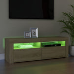 TV Cabinet with LED Lights Sonoma Oak 47.2"x13.8"x15.7"