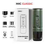 [EU Direct] HiBREW H4C Portable Espresso Coffee Machine 20 Bar Pressure Detachable 7500mAh Battery Coffee Powde NS & DG Capsules Compatible Outdoor Coffee Maker