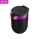Car Ashtray with Lid Anti Smell with LED Light Car Portable Ashtray for Car and Home