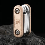 LinkMejor 8 in 1 Portable Folding Mini Bike Repair Tool Multifunctional Screwdriver Hex Wrench for Bike Tire Chain