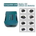 1pc For Makita 18V With USB With Type-C Battery Holder For Makita 18V Battery BL1840 BL1850 BL1860 Charger Adapter Fast Charging