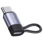USAMS US-SJ677 AU17 PD30W iP to Type-C Aluminum Alloy Adapter Converter with Anti-lost Lanyard