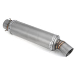 Inlet 36-51mm Motorcycle Exhaust Tail Tip Pipe Muffler Stainless Steel Modified Universal Titanium