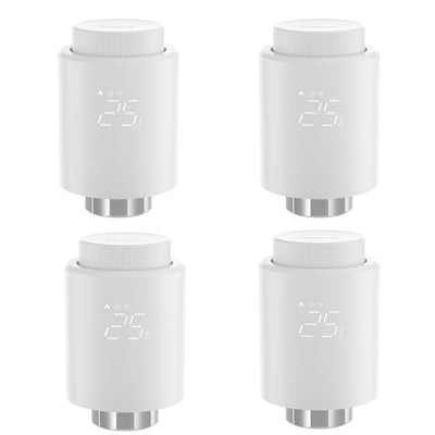 4Pcs LinkMejor TRVZB Smart Zigbee3.0 Thermostatic Radiator Valve Intelligent Thermostat Temperature Controller APP&Voice Control Work with Alexa Google Home