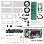 FM Radio DIY Electronics Kit Bluetooth 5.0 Speaker with Voice-activated Level Indicator DIY Electronic Kit DC5V Bluetooth Speak