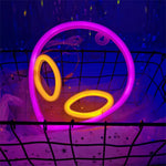 LinkMejor Halloween Neon Signs Atmosphere Lamp IP42 Waterproof 22x19.5cm Blue Pink Yellow Decor for Home Office Shop