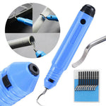 Deburring Tool Kit with 10 Extra Blades and 1 Handle Alloy Burr Removal Tool Multifunctional Burr Edges Removing Hand Tool for Handicrafts Sewing Plastic
