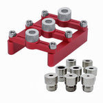 Self Centering Dowelling Jig Woodworking Joinery Hole Drill Guide Wood Dowel Hole Positioner Locator with 3-10mm Drill Sleeves