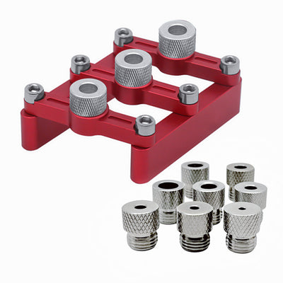 Self Centering Dowelling Jig Woodworking Joinery Hole Drill Guide Wood Dowel Hole Positioner Locator with 3-10mm Drill Sleeves