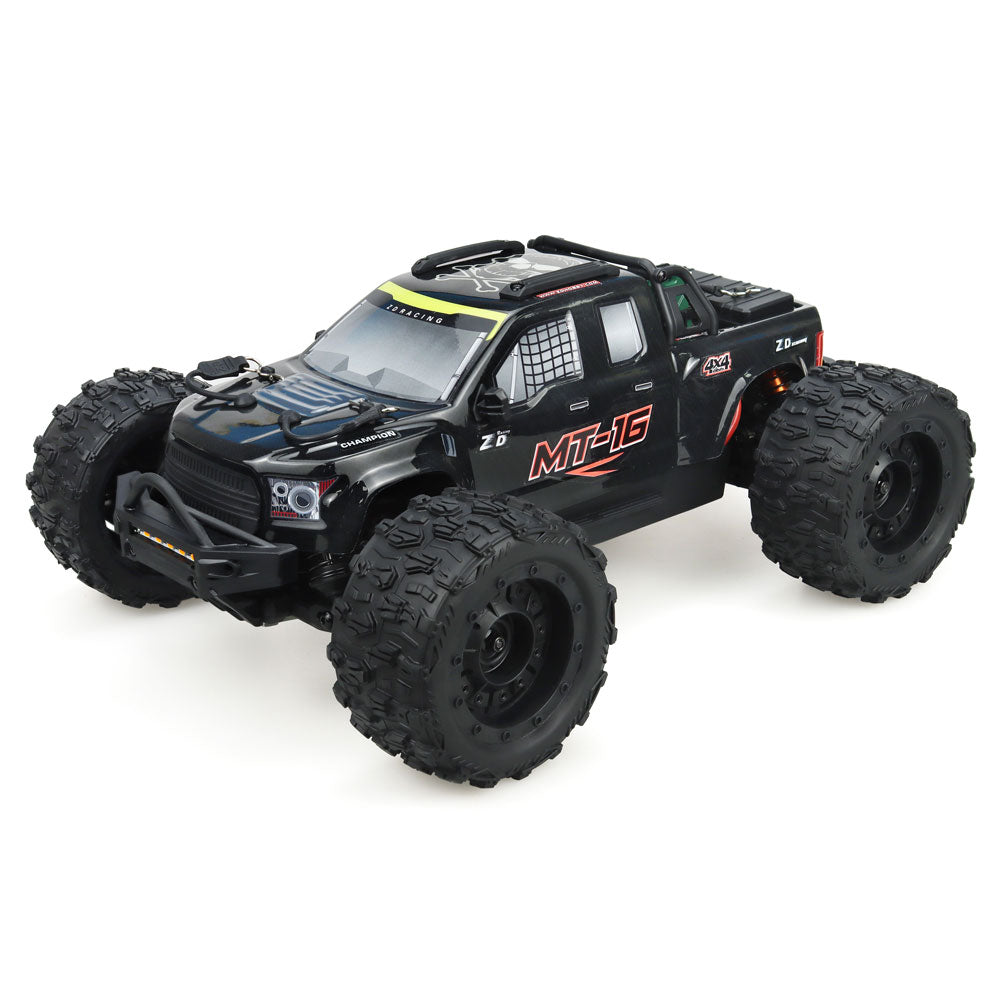 LinkMejor MT16 RTR 1/16 2.4G 4WD 80km/h Fast Brushless RC Car 3S Desert Monster Off-Road Truck Alloy Chassis LED Light Full Proportional Vehicles Models Toys Oil Filled Shocks