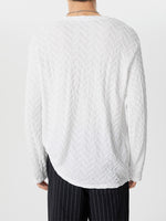 INCERUN Mens Solid Color Cut V-neck Long Sleeve Top Casual Shirts