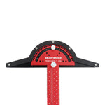 LinkMejor Aluminum Alloy 300mm Angle Positioning T Square Posi Lock Ruler Woodworking Edge Ruler Angle Measure Ruler Scriber Carpentry Tool