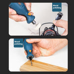 66pcs Electric Cordless Rotary Tool Kit 7.4V Rechargeable 50W 25000RPM Precision Grinding Polishing Cutting Wood Carving Metal