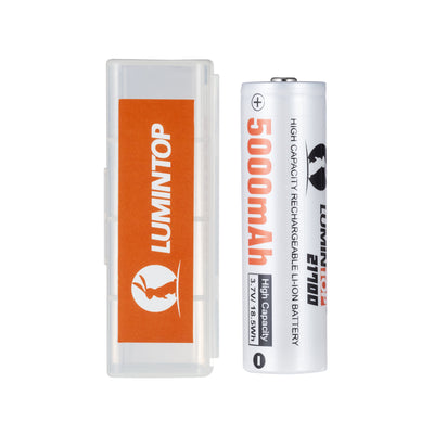 2Pcs Lumintop 21700 Bulge-top Pointed Battery 5000mAh High Capacity Rechargeable Li-ion Cell 3.7V/18.5Wh Flashlight RC Home Tools Toys Batteries