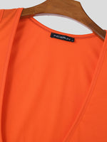 LinkMejor Mens Fashion Solid Color U-shape Tank Top