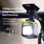 LinkMejor 1200LM Wired Remote Control Bicycle Headlight Aluminum Alloy 4000mAh Type-C Charging Bike Front Light with Dustproof Lampshade