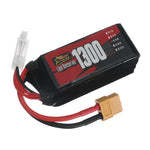 LinkMejor 4S 14.8V 1300mAh 60C 19.24Wh LiPo Battery XT60 Plug for RC Drone