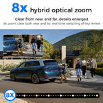 LinkMejor WF114 8MP 4K WiFi IP Camera Outdoor 8x Zoom Four Lens & Three Screen Auto Tracking Home Security CCTV Surveillance camera