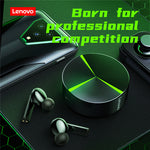 Lenovo GM1 Gaming TWS Earphones Wireless bluetooth 5.0 Headphones 13mm Dynamic HIFI DSP Noise Reduction 65ms Low Latency Sweatproof In-Ear Earbuds with Mic for Gamer