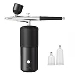 Portable Mini Airbrush with Compressor 23 psi 12V Rechargeable Wireless Airbrush for Nail Art Cake Decoration Facial Moisturizing and Model PaintingPremium Aircraft Aluminum Alloy
