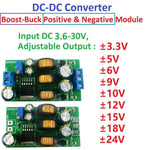 LinkMejor Boost Buck Converter Module Dual Polarity Output Adjustable DC3.6-30V to 5V/6V/9V/10V/12V/15V/24 Overload Protection for Audio Amplifier Car Stereo Power Supply