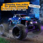 LinkMejor C8830 RTR 1/18 2.4G 4WD RC Car Off-Road Climbing Truck Full Proportional Control LED Light All Terrain Large Foot Dual Motors High Speed Vehicles Models Toys