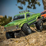 LinkMejor PLUS CR18P EVO V2 Convoy RTR 1/18 2.4G 4WD Brushed RC Car Two Speed Trail Rock Crawler Off-Road Climbing Truck Portal Axles Oil-Filled Shocks LED Light Electric Remote Control Vehicles Models Toys