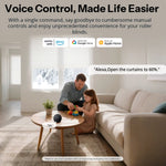 LinkMejor MINI-RBS-E Fusion Series Matter Over WiFi Smart Roller Shutter Wall Switch Orb-RBS Works with Google Home Alexa Apple Home