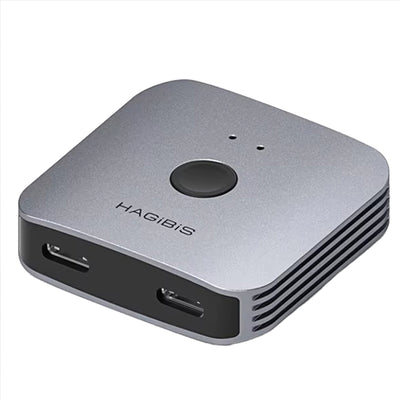 Hagibis QHQ01 USB-C Switcher Bi-Directional USB-C Splitter 1 in 2 Out/2 in 1 Out Switcher 10Gbps 100W for Laptop Macbook Thunderbolt4/5
